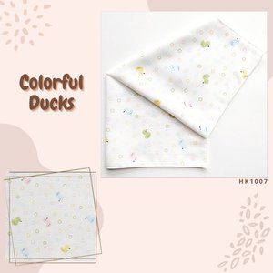 Handkerchief/Burp Cloths/Newborn/Infant/Baby/Pack of 5 pcs/Colorful Duck/Multi